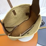 Saint Laurent ROSE HOBO Raffia Bag 30cm