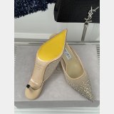 JIMMY CHOO crystal-embellished mesh mules
