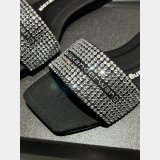 Vy black satin and crystal hotfix sandals