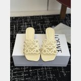 Top Loewe Petal Anagram Rhinestone Suede Slide