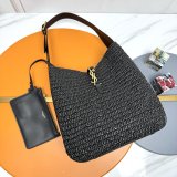Saint Laurent ROSE HOBO Raffia Bag 30cm