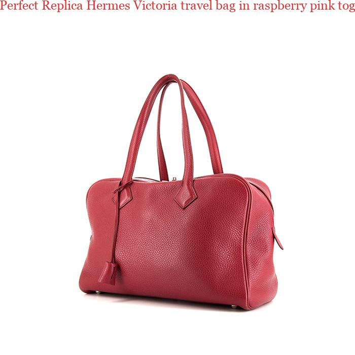 Perfect Replica Hermes Victoria travel bag in raspberry pink togo leather – Hermes Belt Replica